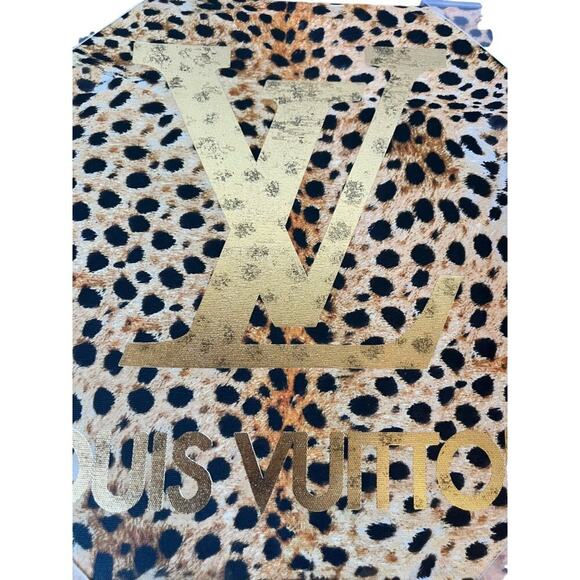 LOUIS VUITTON LEOPARD PRINT LOGO CANVAS PICTURE NEW - Picture 2 of 6